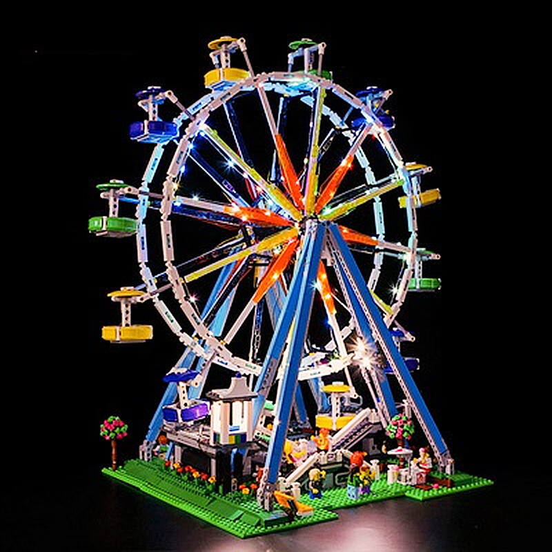 ()同款高品质过山车成年人高难度巨大型女孩轮游乐场拼装积木玩具礼物