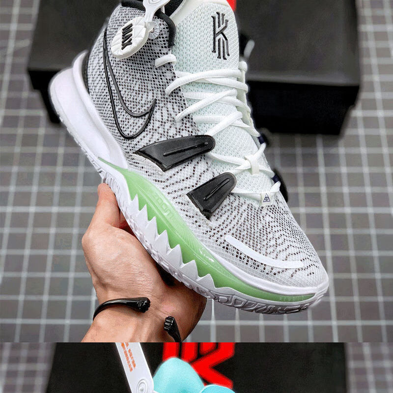 欧文7代篮球鞋电影主题数学公式8蓝绿男女气垫实战限定球鞋白 夜光白