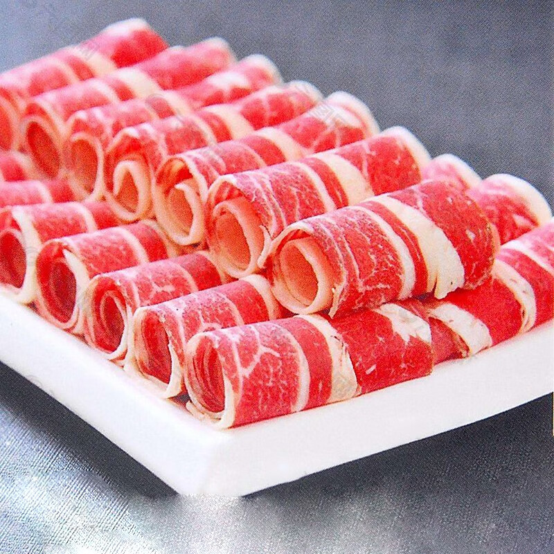 晨臻 日式肥牛 谷饲肥牛板相间肥牛卷火锅商用牛肉卷生牛肉10斤 红色