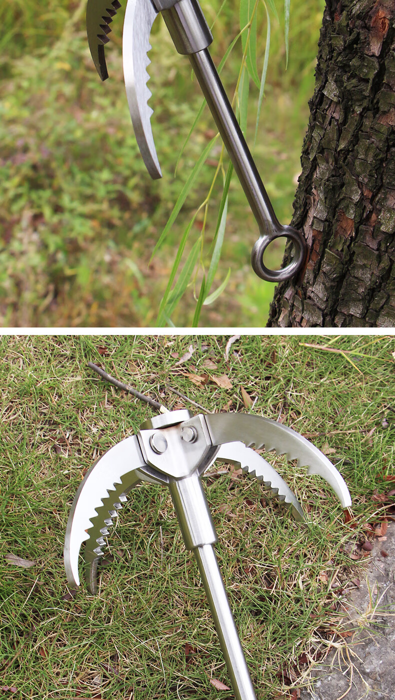 攀岩飞虎爪不锈钢四爪锚钩登山钩攀登爪 救生攀岩爬墙