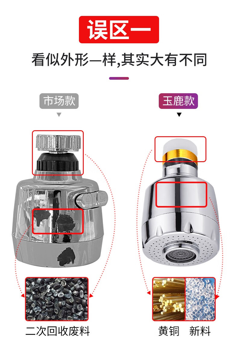 箭牌品质洗菜盆水龙头防溅头接头旋转厨房家用嘴增压喷头花洒万向