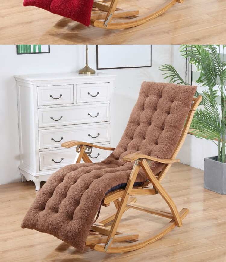 圣利进躺椅垫子空调间通用可水洗折叠睡椅藤椅垫子摇椅老人椅坐垫靠背