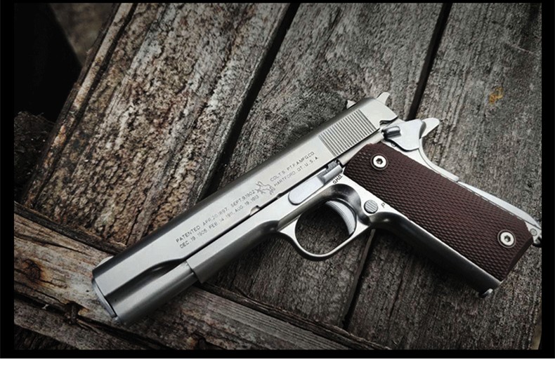 1205绝地吃鸡合金模型抛壳精工m1911手金属拆卸军迷模型男孩玩具枪