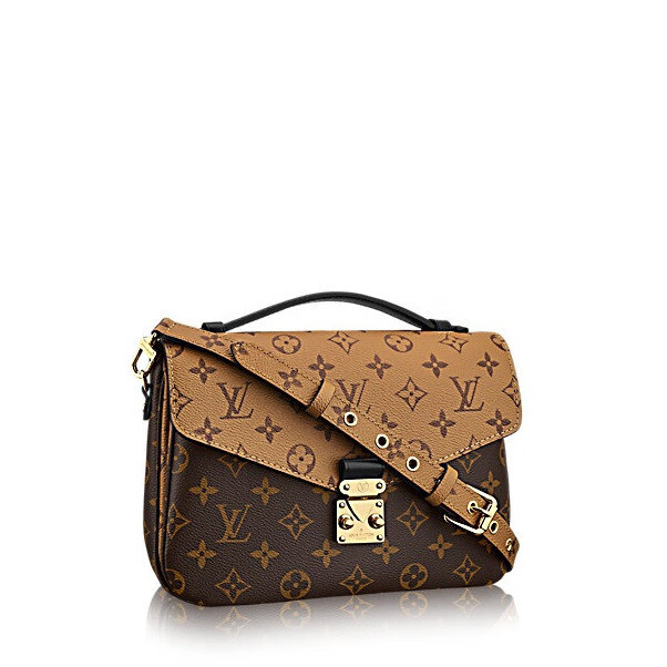 louisvuitton/路易威登metis女士拼色邮差包m44876帆布/配皮【99新未
