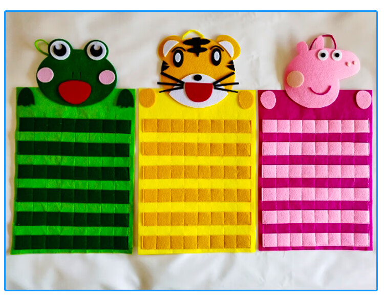 晨检牌插片50片插片塑料片晨检卡晨检片幼儿园水果卡通晨检袋红色200