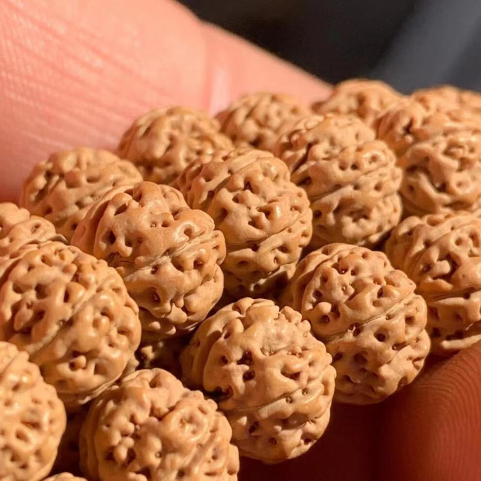 桓缘洋 印尼小金刚菩提子手串108颗 矮桩5瓣龙纹爆连肉文玩佛珠念珠