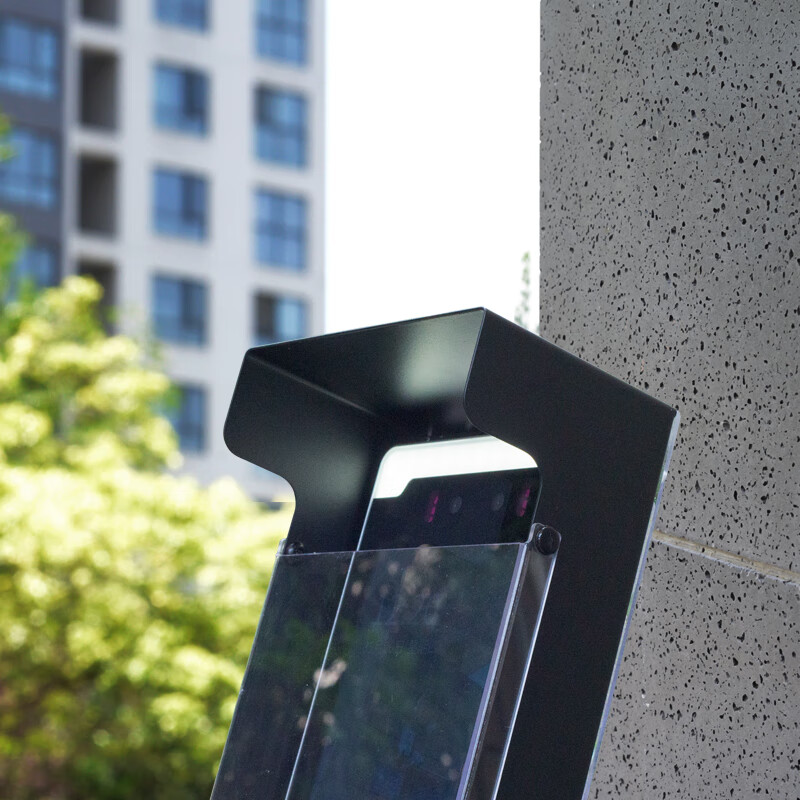 京选优品人脸识别机专用防雨罩遮阳罩中控一体机门禁室外防水罩透明免