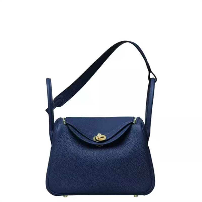 hermes/爱马仕 女包lindy26 bag午夜蓝金扣手提包手挽包全新u刻情人
