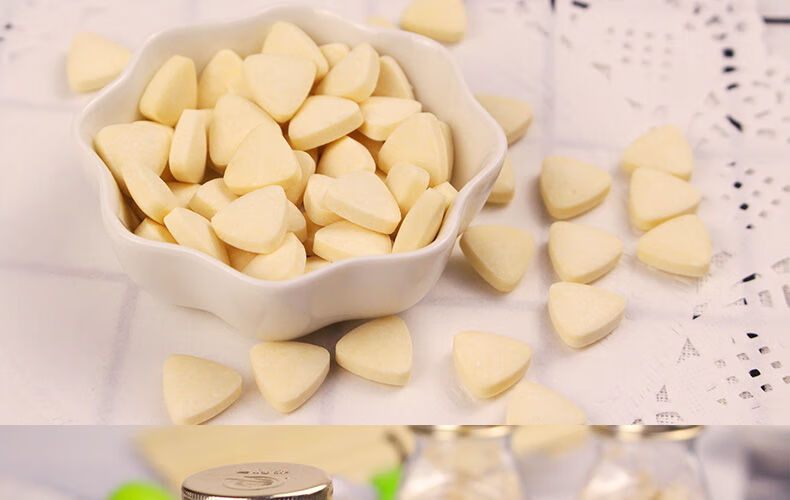 益生菌奶片糖原味牛奶片儿童干吃奶贝健康零食有营养罐瓶装3瓶原味