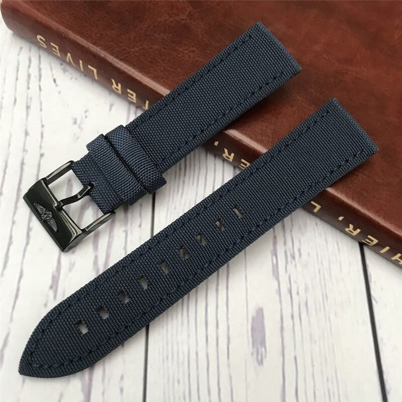 官方旗舰百年灵帆布表带原装黑鸟侦察机复仇者级海洋男手黑色黑色扣22