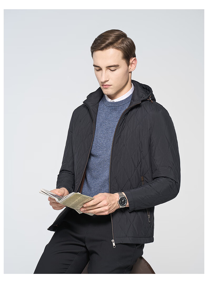 杉杉男装shanshan 男士夹克 ds412s2253 蓝灰 m(170/88a)【图片 价格