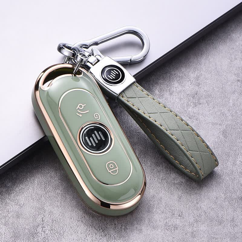 新款威马w6 e5 ex6plus 新能源ex5z汽车钥匙包扣壳 威马-/奶奶灰-【单