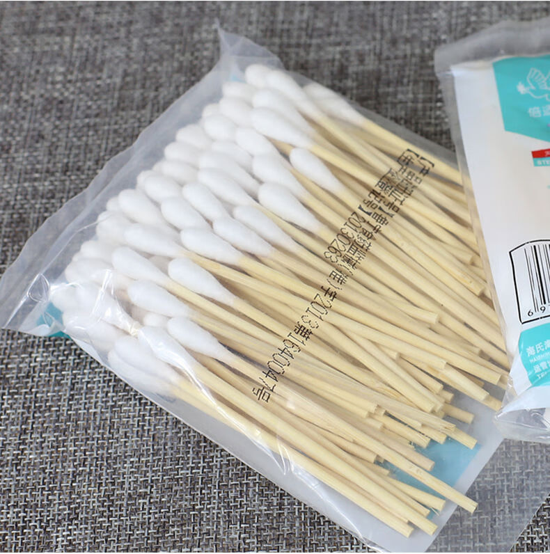 药店同款 棉签一次性单头消毒棉棒皮肤伤口消毒棉花棒100支【图片