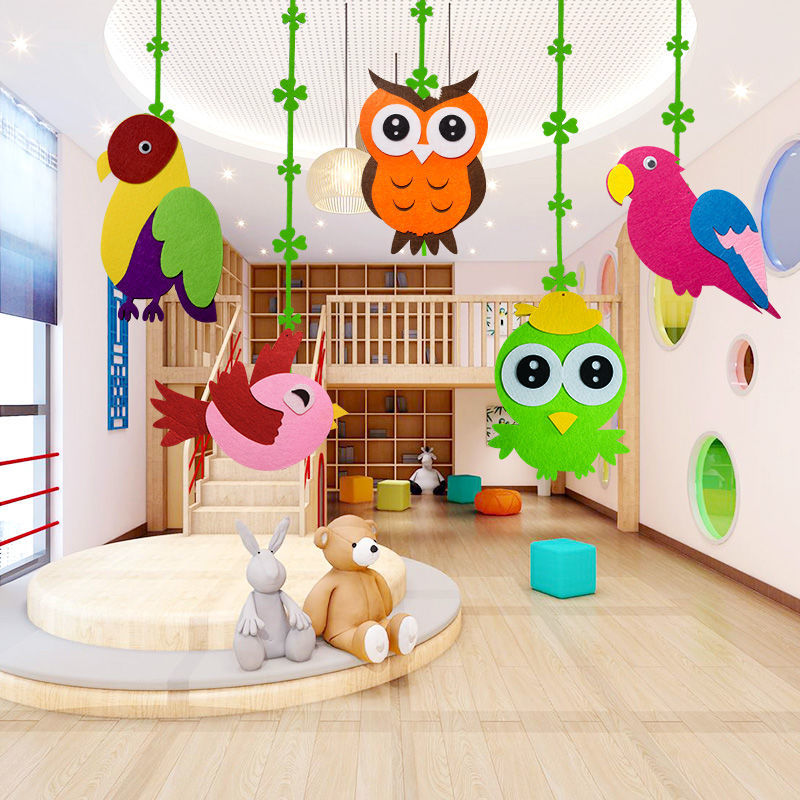 幼儿园空中吊饰装饰儿童房教室屋顶悬挂开学布置挂件商场卡通挂饰