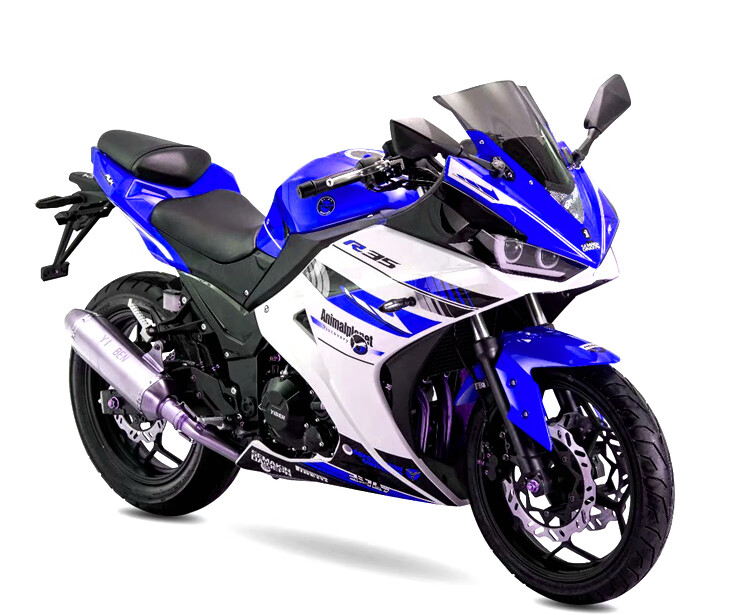 定制川崎款式r35摩托车跑车街车400cc双缸水冷电喷重机车整车可上牌