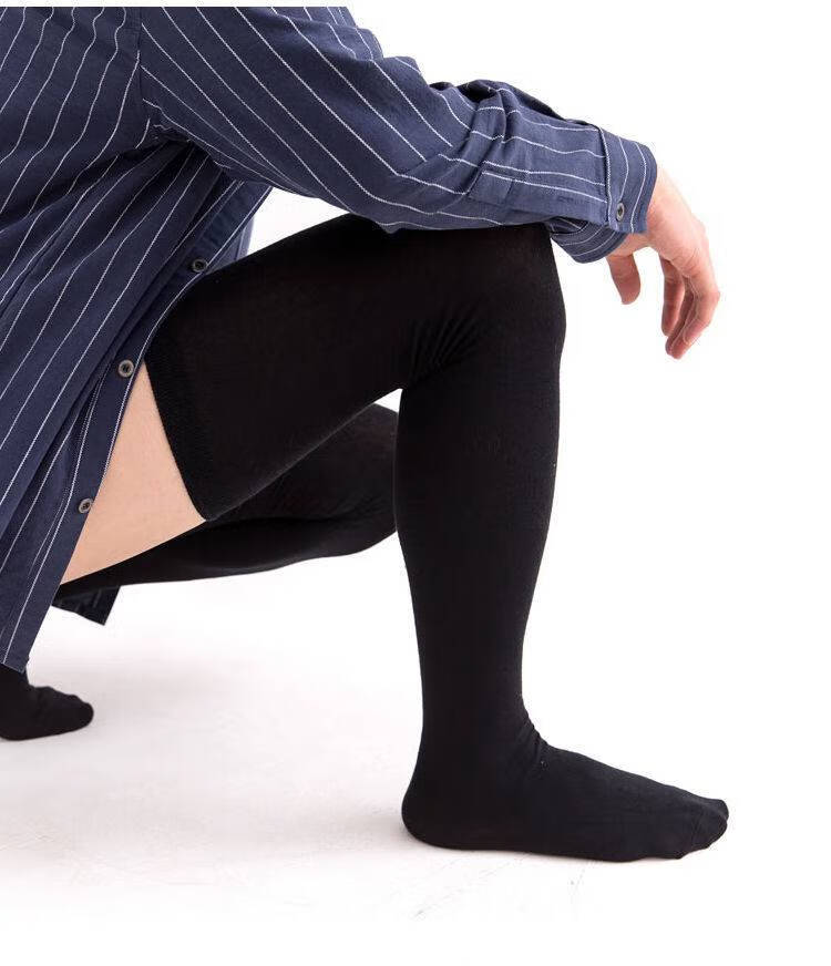 gtyuwvg袜子男超长过膝冬季高筒护膝长筒袜男士袜子老人大腿袜子护腿