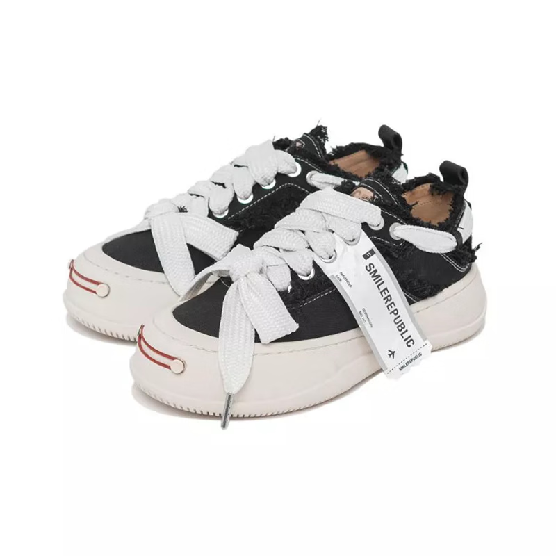 孖佑smilerepublic旗舰正款檀健次同款帆布鞋sr乞丐鞋开口笑男女鞋子
