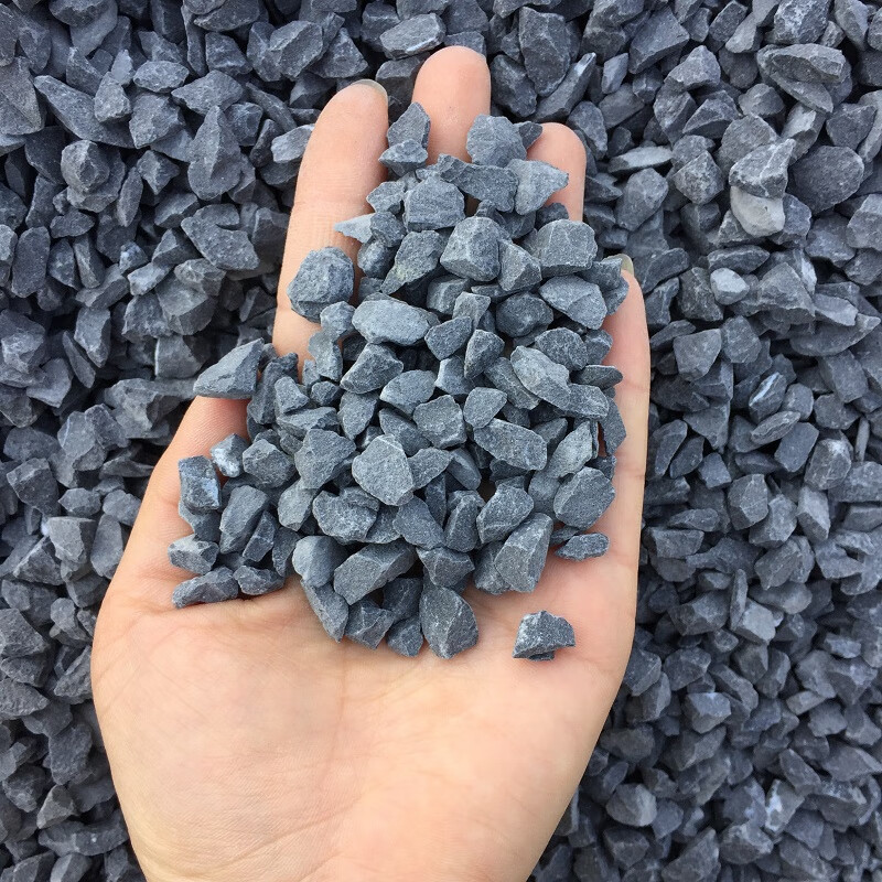 灰色小石子花园庭院装饰石子铺面石尖角碎石子卵石日式枯山水石子(不