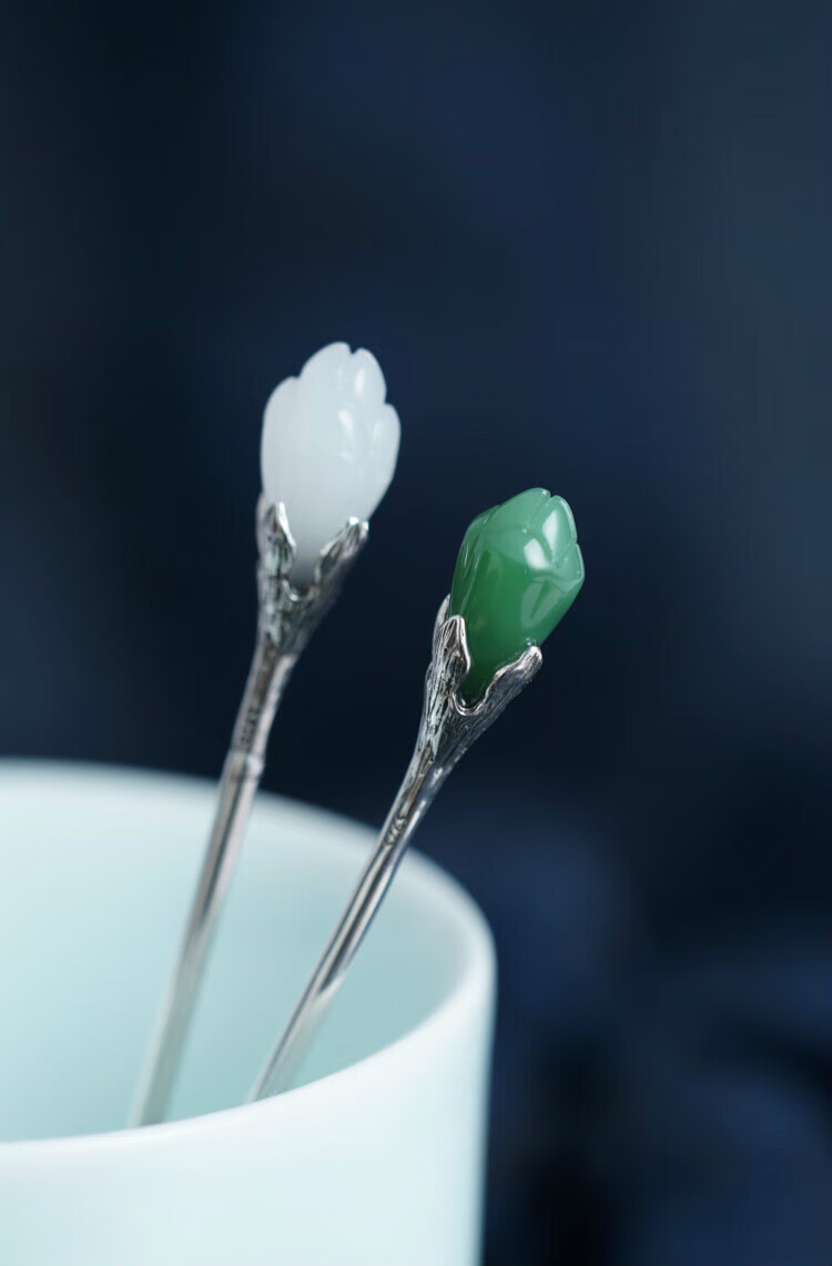 白色玉兰花一字发簪 做旧款【图片 价格 品牌 报价】-京东