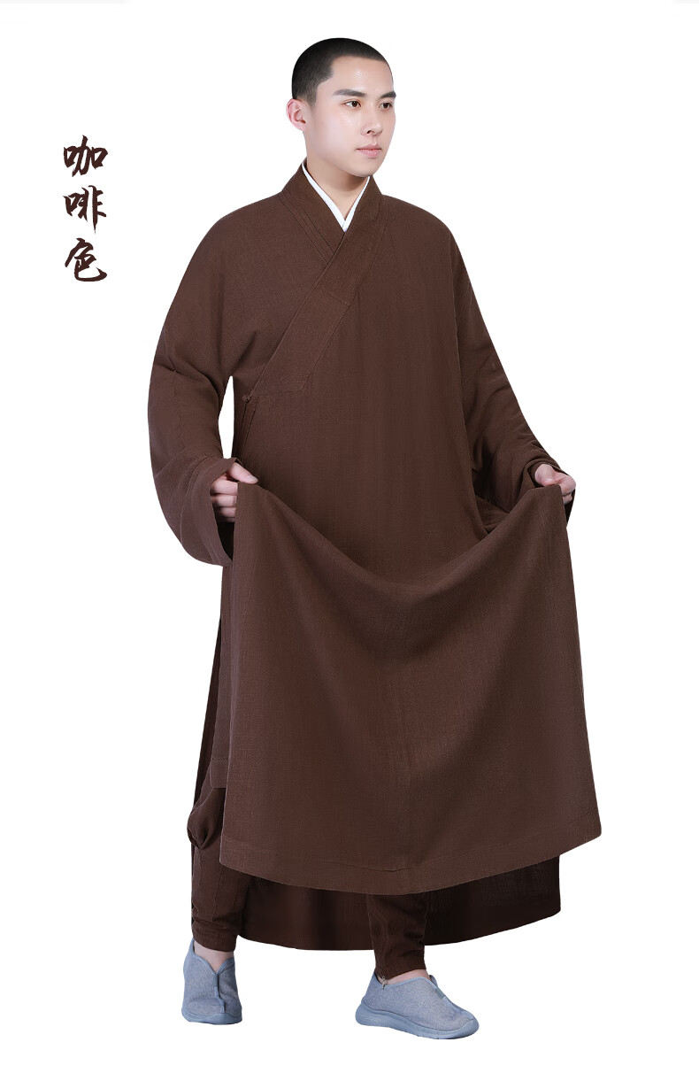 和尚衣服成人四季棉麻僧服僧装短褂罗汉褂套装长褂僧衣和尚服佛教僧人