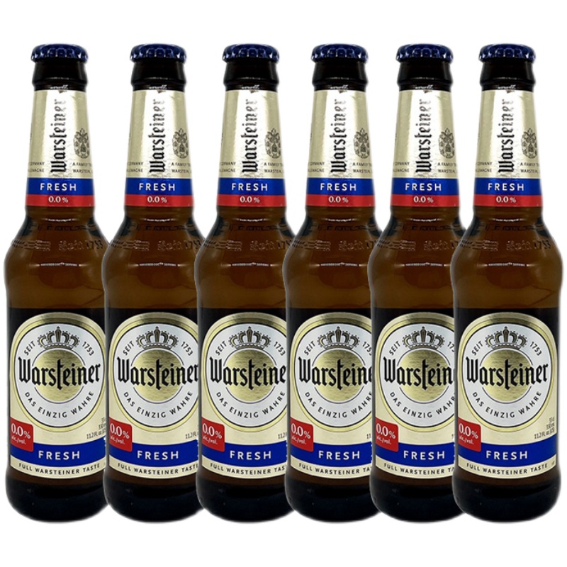 warsteiner沃斯坦德国进口无醇0度零度无酒精啤酒330ml*6瓶 荷兰宝华