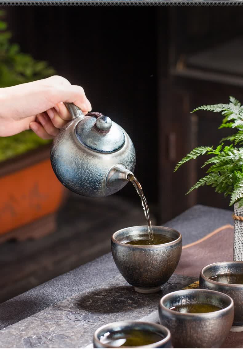 一壶四盏纯手工制作非遗传承建盏壶杯套装曹永旺大师手作建阳星空盏