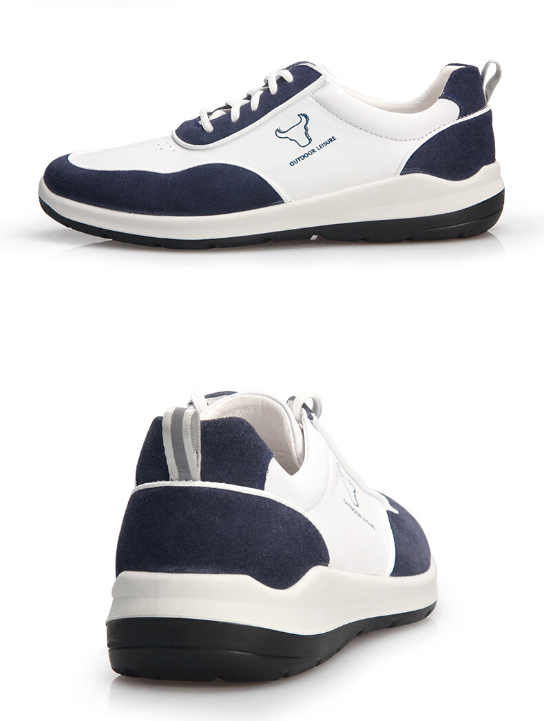 xgn小公牛男鞋2022年春季新款户外休闲鞋真皮透气防水旅游鞋子男乐步