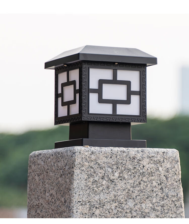 照明太阳能庭院灯户外围墙围挡护栏小柱头灯防水家用门柱大门口柱子灯