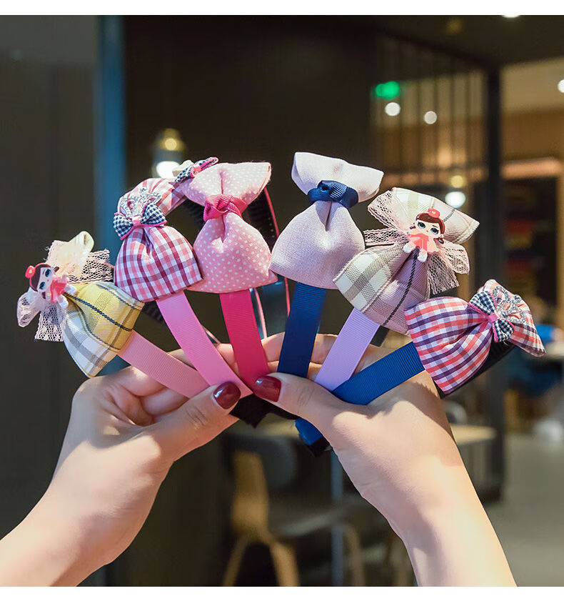 小孩子穿的韩国儿童发箍蝴蝶结女童发夹头饰防滑压碎发卡子可爱宝宝