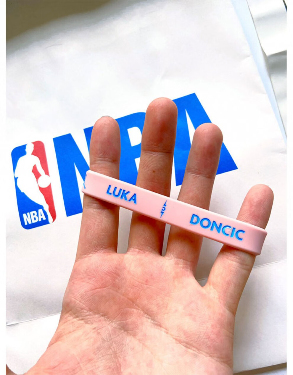 耐克nba新赛季限量版篮球手环配色东契奇小牛队77 白蓝色 蓝白色(2条