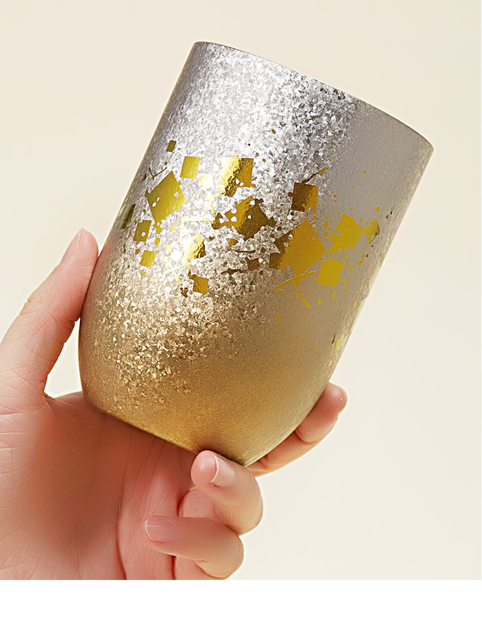 日本进口horie钛杯 纯钛轻奢双层真空水杯 喝水啤酒咖啡牛奶情侣彩色