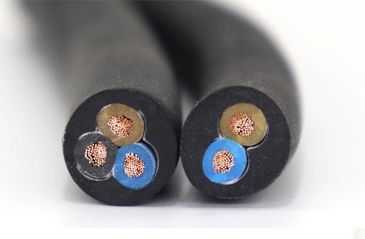 武汉二厂电线武汉二厂电缆线纯铜芯软线橡胶护套线3芯yz2546平方飞鹤