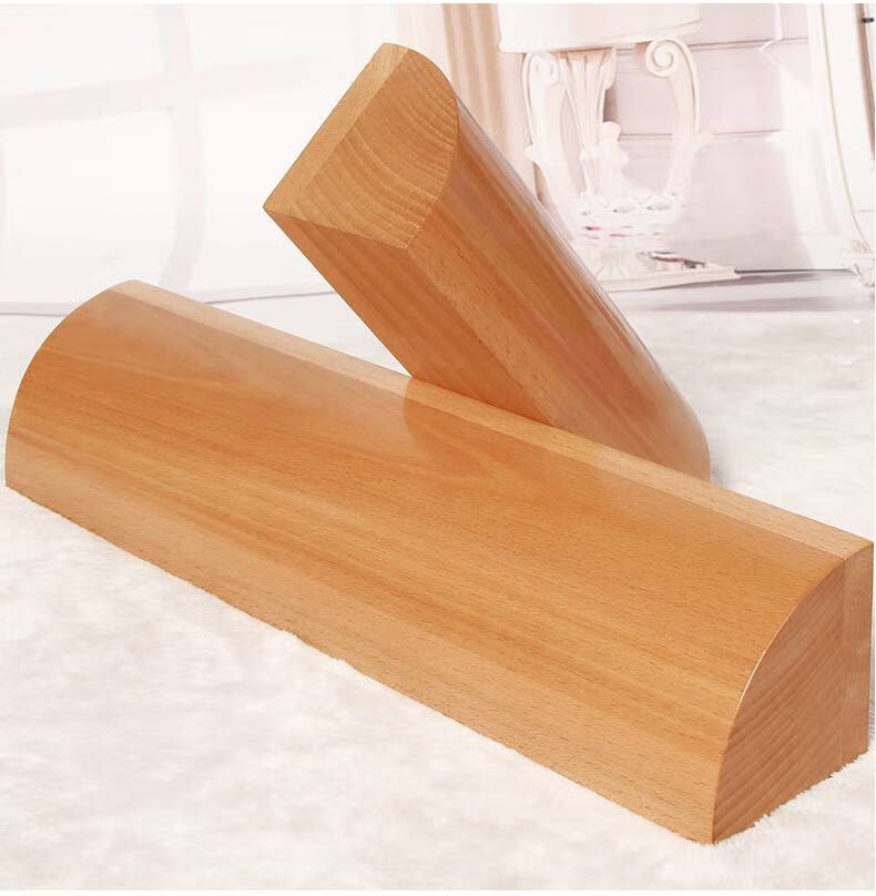 瑜伽斜板艾扬格四分之一瑜伽砖辅具弧形坡形辅助实木砖拉伸斜板四分一