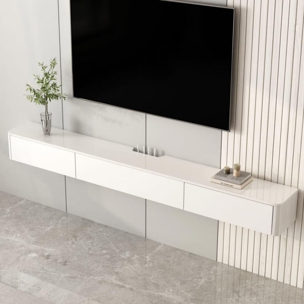 怡莱诺 岩板电视柜悬空挂柜客厅小户型2022新款简约现代悬空岩板纹理