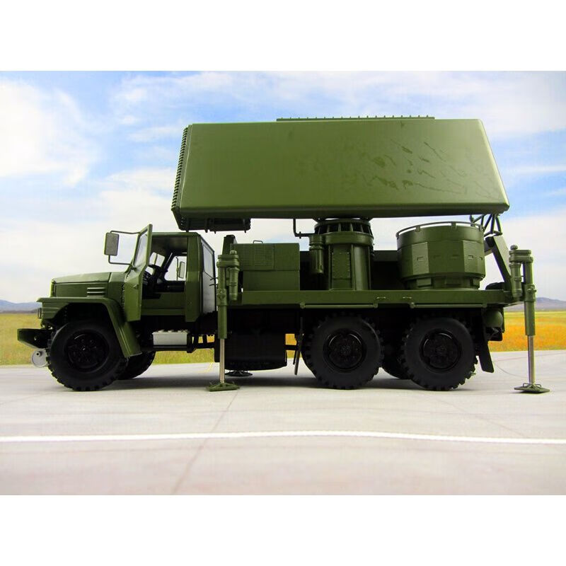 适用于定制新型相控阵雷达q08型雷达车模型防空雷达平板雷达车东方红