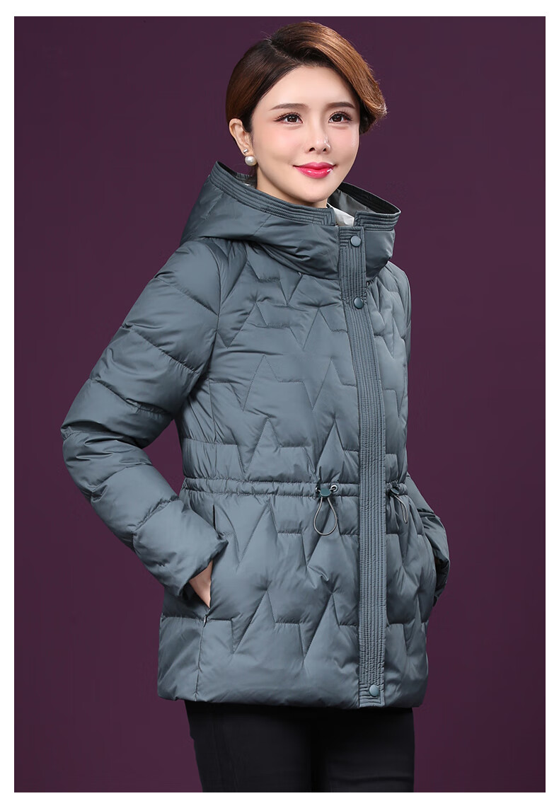 甘甘的世界 羽绒服女短款2020新款时尚冬季女士修身外套 黑色 3xl