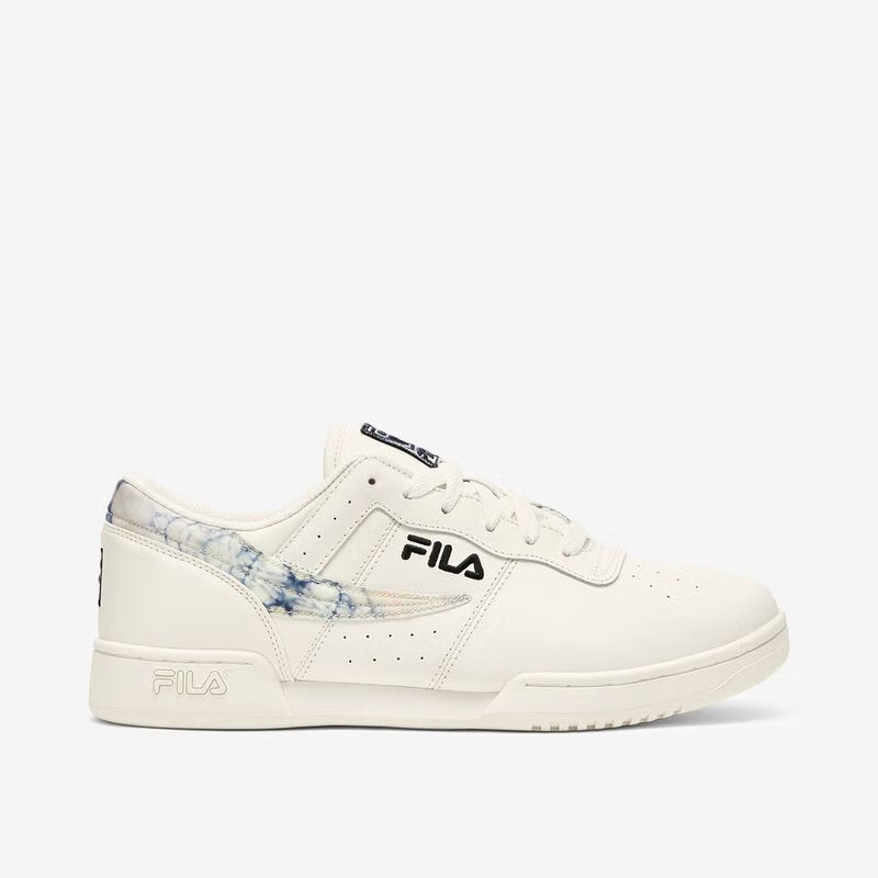 fila斐乐男鞋 板鞋 运动休闲 鞋子 时尚百搭 扎染印花 1fm01233 米色