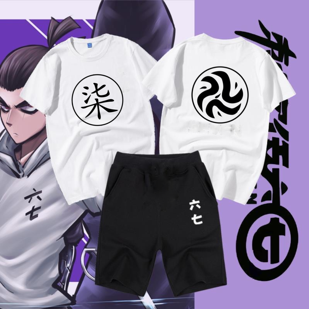 刺客伍六七衣服柒儿童套装五六七夏装同款短袖t恤567阿柒的刺客装t恤