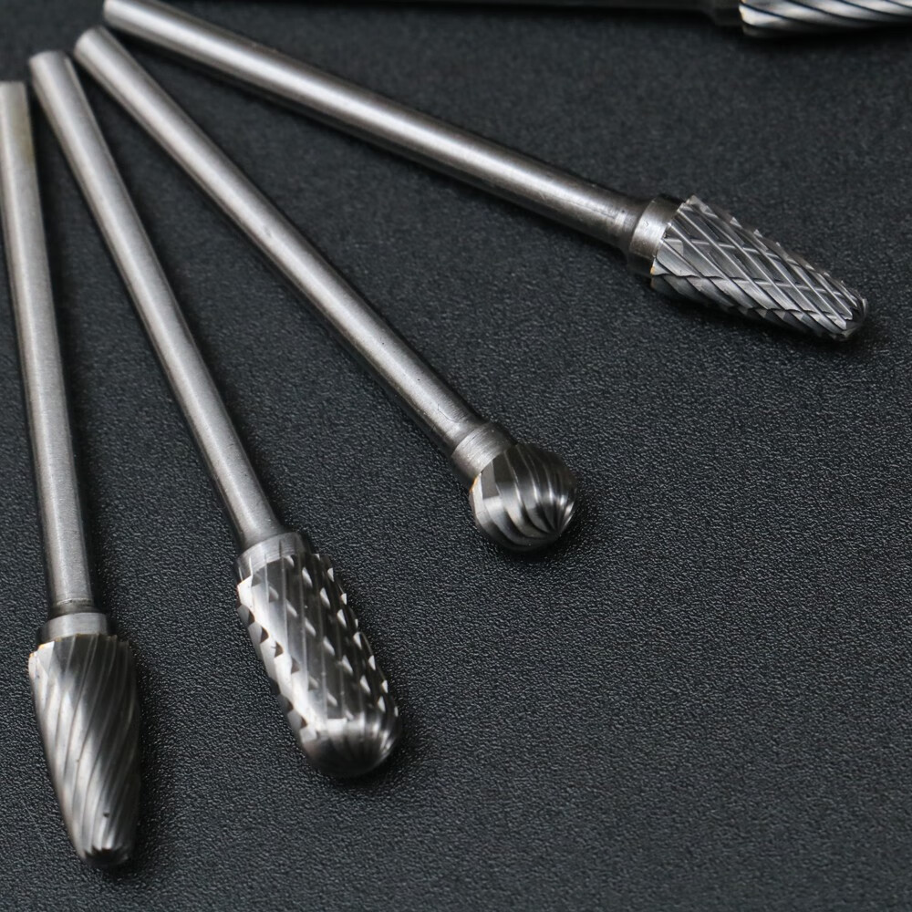 钨钢雕刻头木雕根雕打磨头木工电钻头电动木雕刻工具铣刀头旋转锉3mm