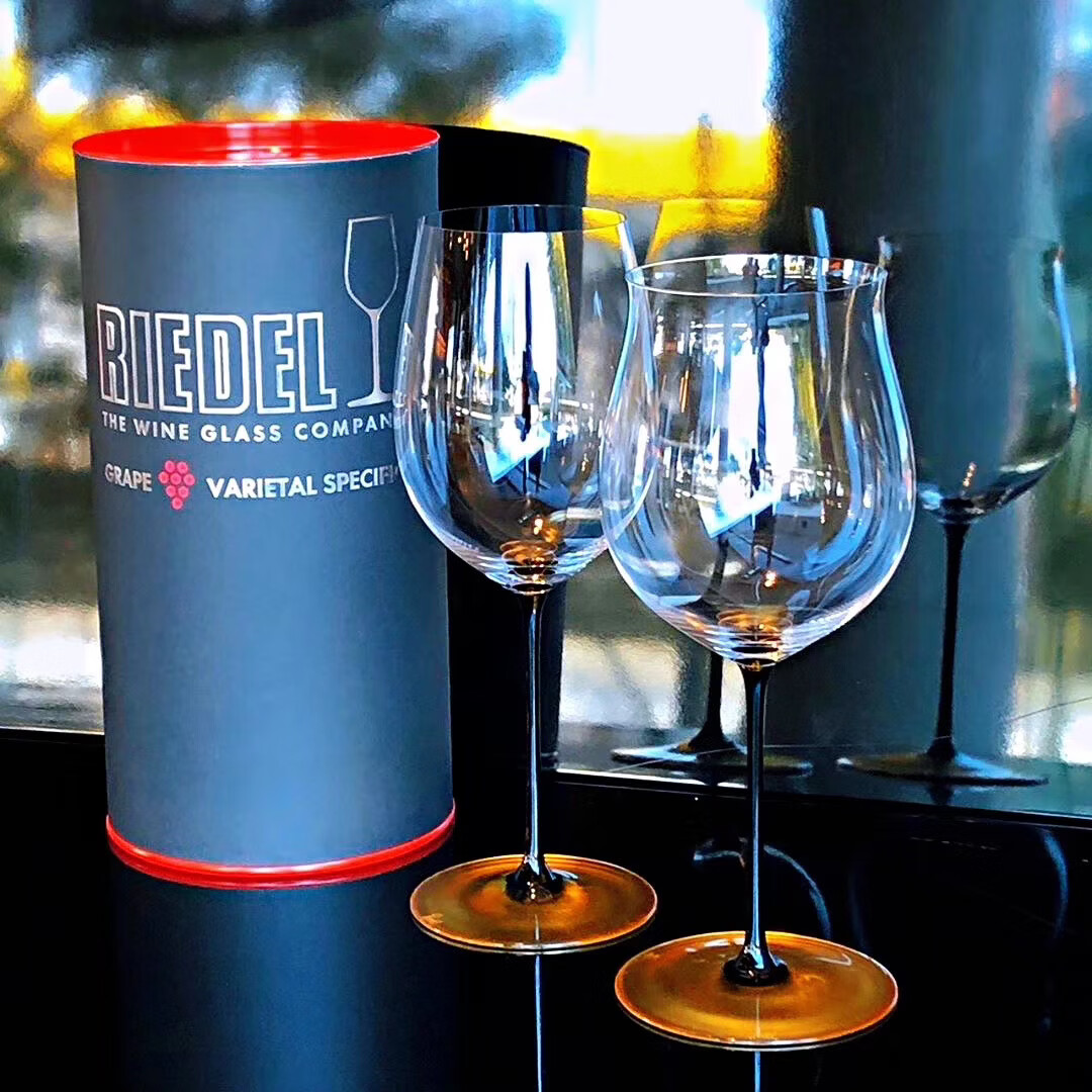 奥地利进口醴铎riedel黄金sommeliers黑领结手工红酒杯高脚杯黑领结