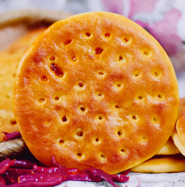 洪僖侨新疆烤馕饼正宗特产芝麻油酥囊8个传统手工辣皮子囊西北特色