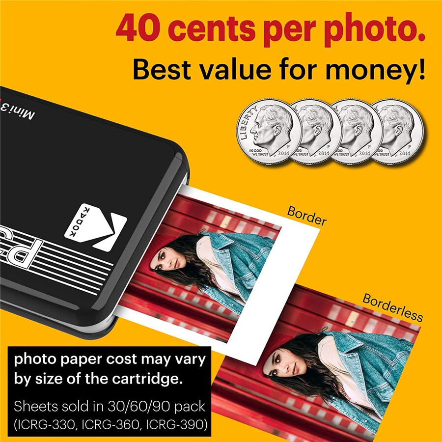 kodak mini 3 retro portable photo printer