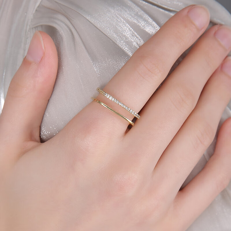 戴拉简约时尚戒指女春夏开口戒子新款潮中食指装饰指环韩版网红女士式