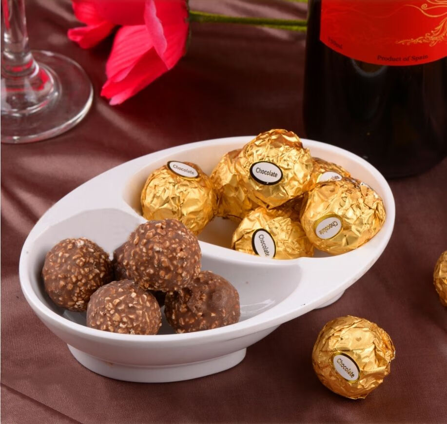 50颗散装果仁夹心巧克力婚庆喜糖女友生日零食新年糖果要标签纸托联系