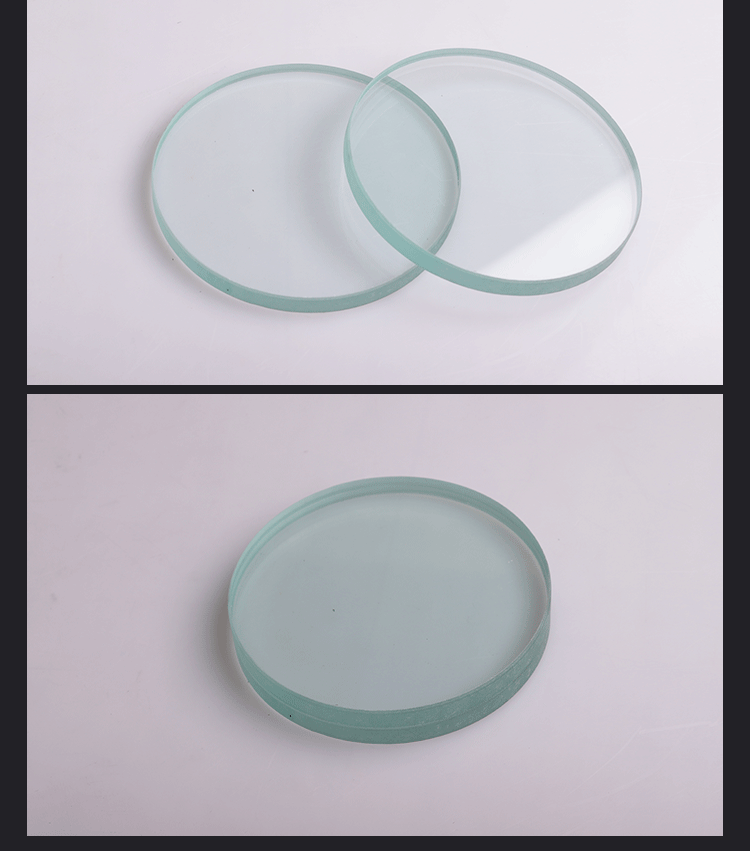 钢化视镜玻璃片耐高温视镜圆片观察透镜钢化硼硅玻璃视镜厚度10mm定制