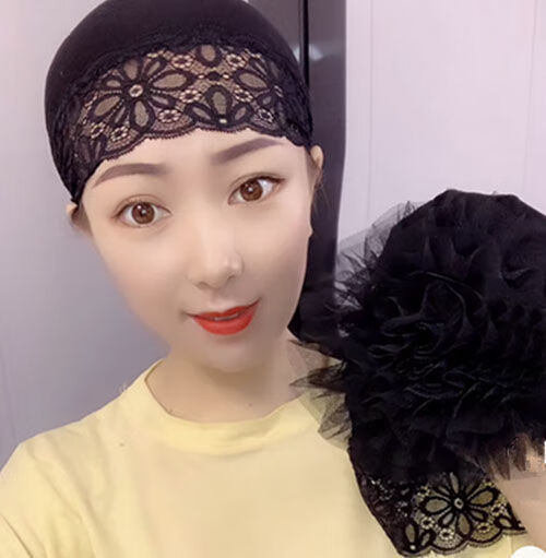 套头纱巾穆丝林新款纱巾帽回族女士方便打底帽小帽子网红绷带盖包头