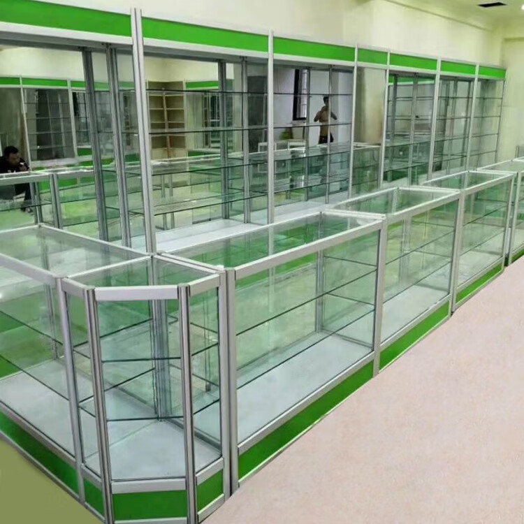 西药柜诊所药架医药玻璃柜台展示柜农药店铺透明药品货柜药房货架 高