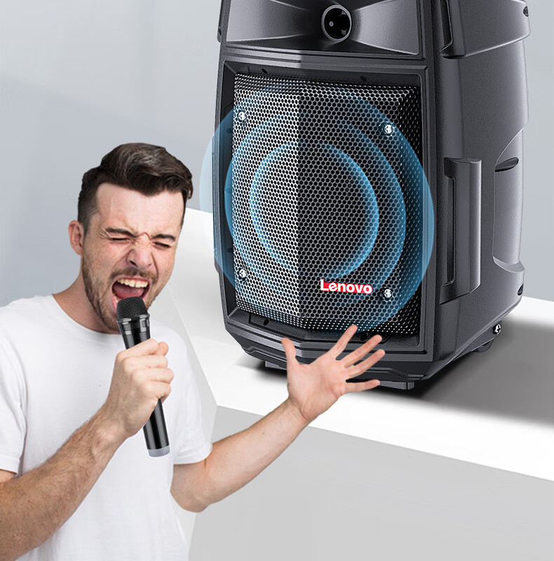 联想lenovovo7户外演出移动拉杆音响跳广场舞音箱k歌便携式大功率音量
