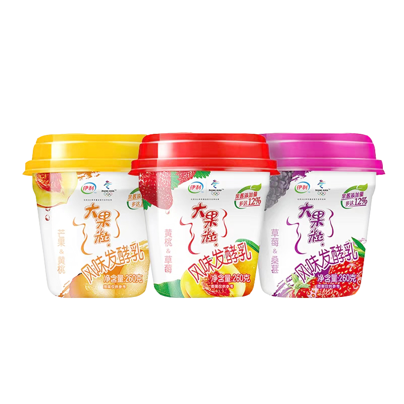 伊利大果粒酸奶260g*12杯整箱新日期 3种口味可拼箱 芒果 菠萝 椰果12