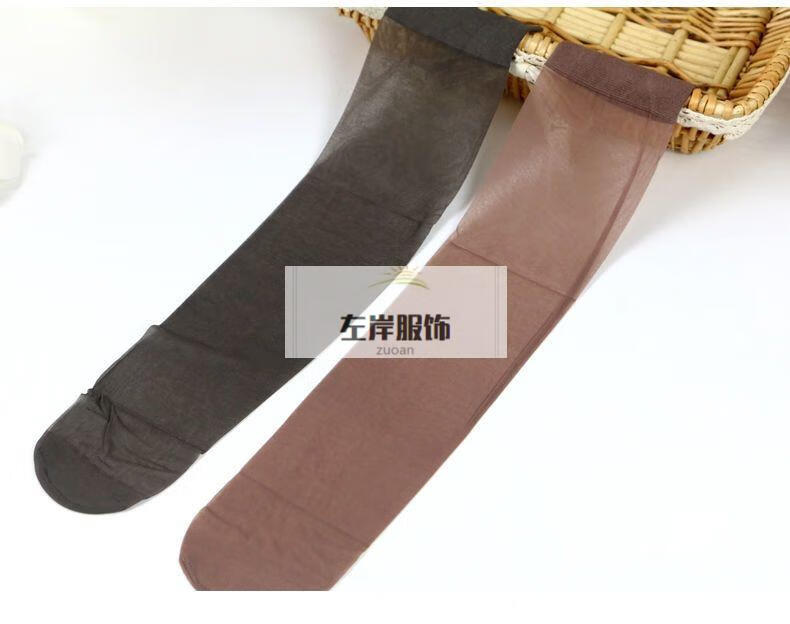 中筒袜女春夏半截腿袜薄细腻中统丝袜包芯丝丝深咖10双包芯丝